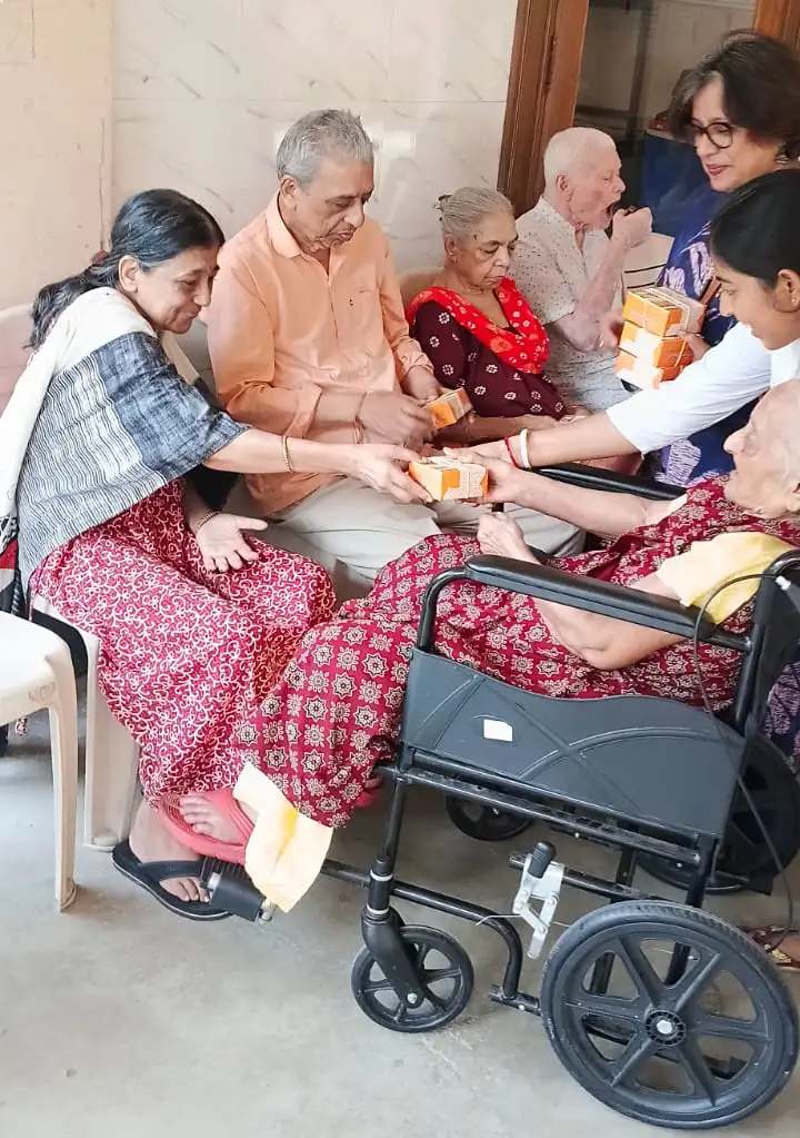 A friendly sip of coffee for seniors - dementia research